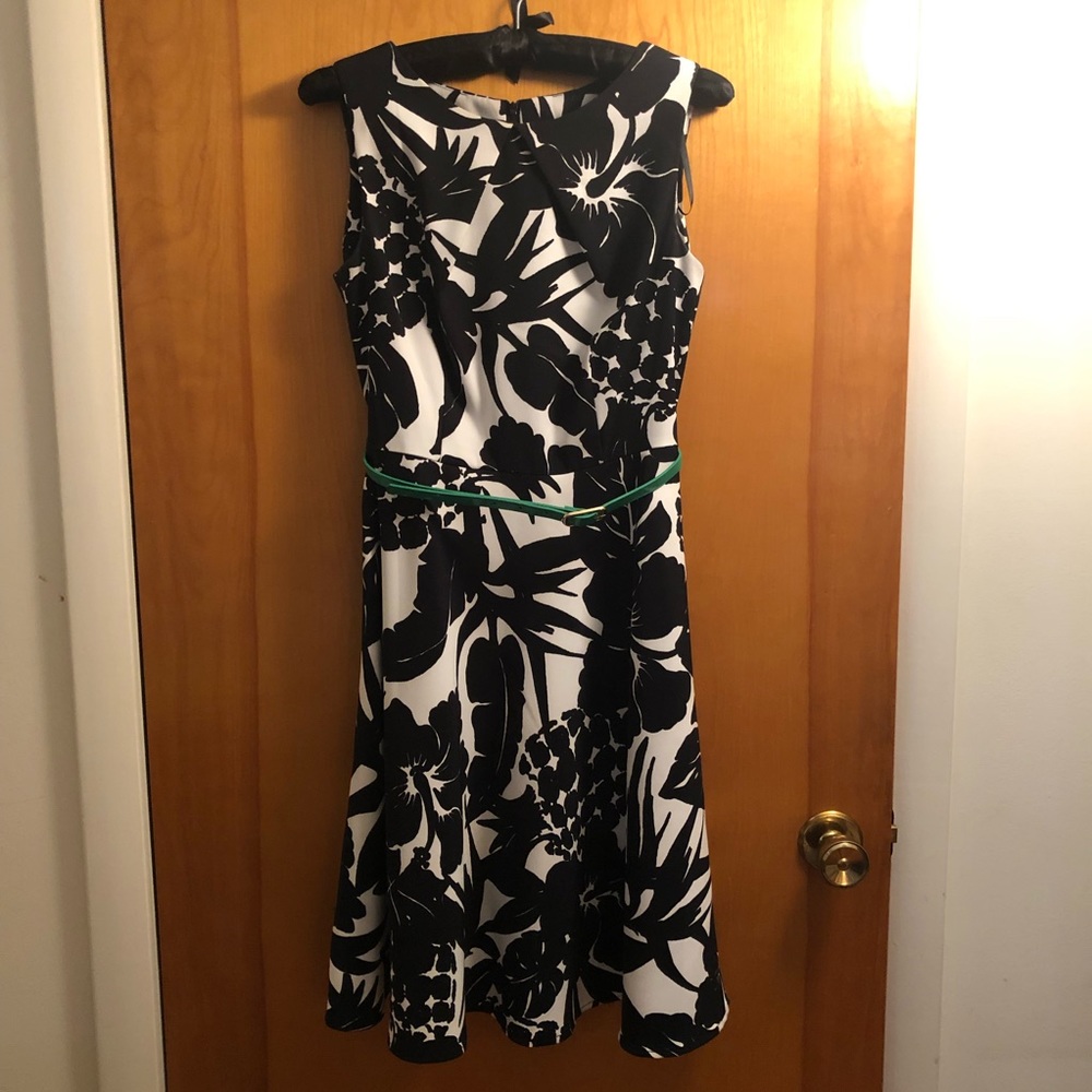 Black and While Floral Dress